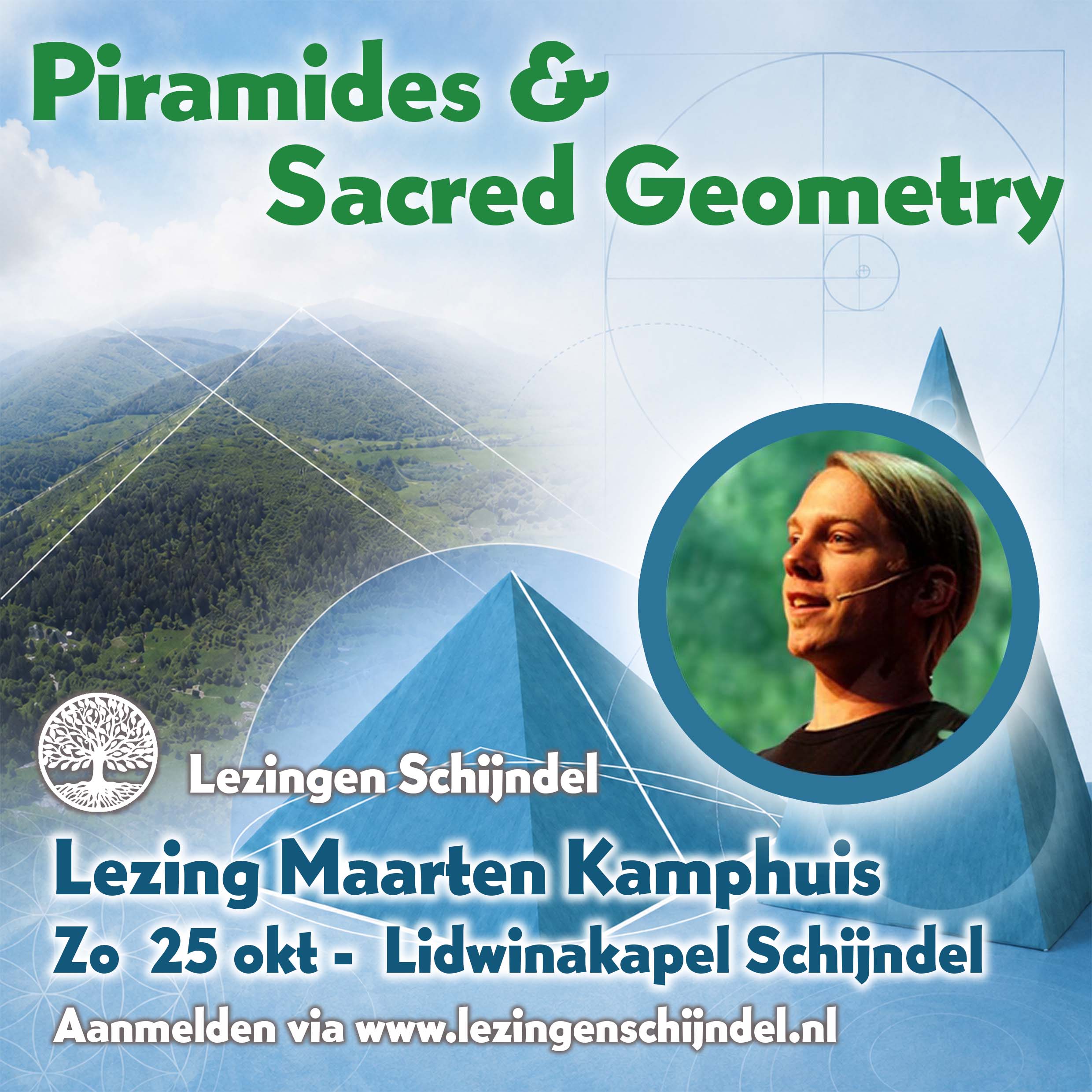 Flyer Piramides & Sacred Geometry - Maarten Kamphuis - 25 oktober 2026