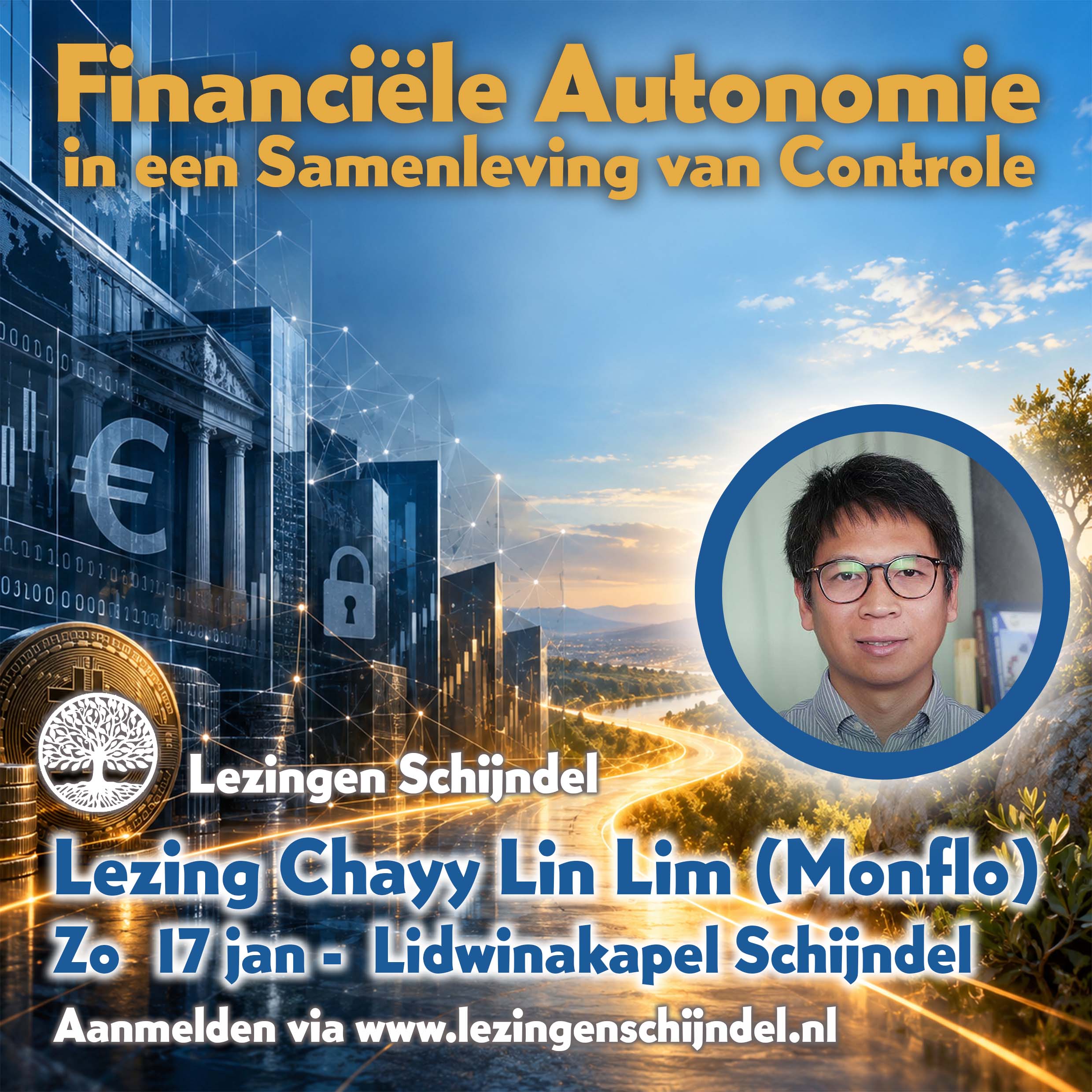 Flyer Financiële Autonomie in een Samenleving van Controle - Chhay Lin Lim van Monflo - 17 januari 2027